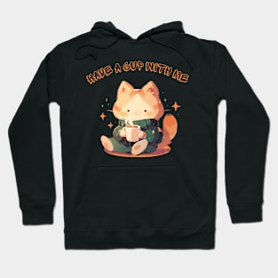 Coffee with a Cat - Purrfect Cup for Two Hoodie